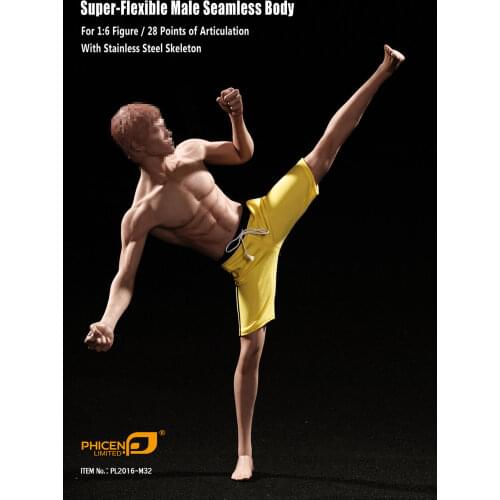 1:6 Steel Stainless Skeleton body TBLeague M30 M31 M32 M33 M34 M35 1/6 Super Flexible seamless male doll body Suntan Man body