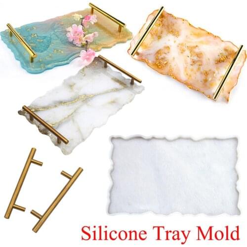 1 set Irregular Square Art Resin Silicone Mold Set Cup Pad DIY Crystal Mold For Uv resin Home Decoratin Art resin mould