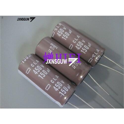 10PCS NIPPON CLA 450V150UF 18X40MM NCC long life electrolytic capacitor 150UF/450V CHEMI-CON 105 degrees 150uF 450V