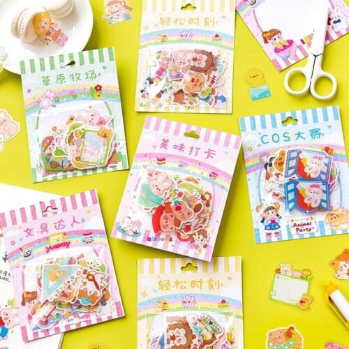 40pcs/1lot Kawaii Stationery Stickers Vitality Calcium Milk Series Diary Decorative Mobile Stickers Scrapbooking