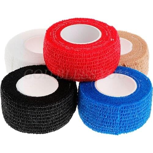 5Pcs Professional 2.5cm Disposable Tattoo Self-adhesive Elastic Grip Bandage Wrap Sport Tape Tattoo Supplies Accesories