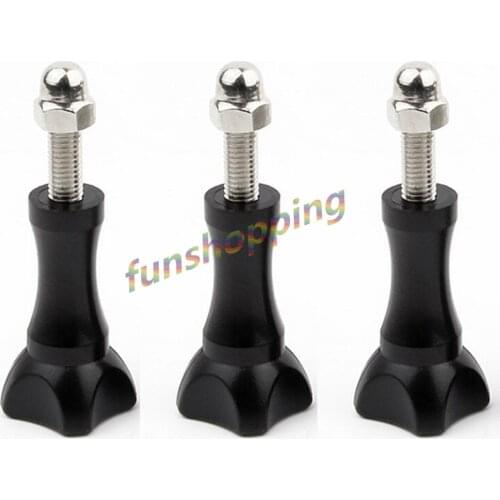 3pcs/lot Go Pro Accessories Long Thumb Screws with Nut for GoPro Hero 4/3+/3Plus/3/2 Action Camera