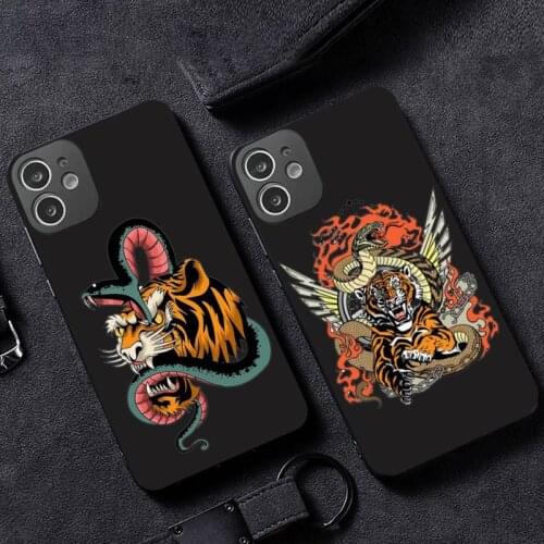 Ilustración De Serpiente Tigre Phone Case for iPhone 12 11 mini pro XS MAX XR 8 7 6 6S Plus X 5S SE 2020