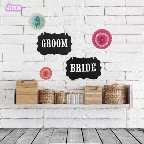 2pc/lot Garland Banner Bride Groom Po Props Chair Signs Po Booth Wedding Party Decoration