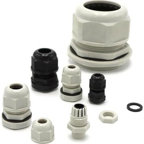Cable Gland- Plastic Connector PG19 10pcs/bag Black/White/Red IP68