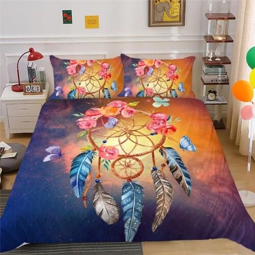 3D Bedding Set King Duvet Cover Butterfly Printed 2/3 Pcs & Pillowcase Boys Girls Soft Breathable Bedroom Decor