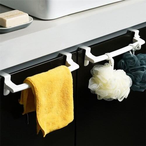 Kitchen Accessories Punch-free Hanging Cabinet Door Hook Kitchen Rag Hanger Towel Rack Storage Holder Cocina
