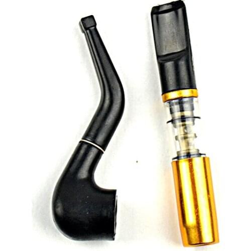 1 Set Tobacco Pipe with Cigarette Holder Mens Gifts Heath Filter Smoke Smoking Pipe Smoker Gift