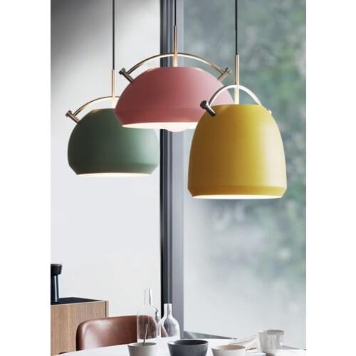 A Chandelier Post Modern Originality A Living Room Bedroom Bar Counter Personality Macaroon Single Head Aluminum A Chandelier