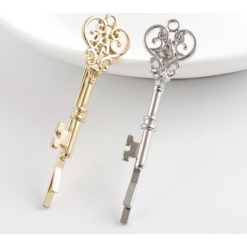 Mini Key Hair Clip Retro Women Hairpin Hairgrip Ladies Barrette Girls Hair Claw Hair Pin Hair Accessory Alice In Wonderland Key
