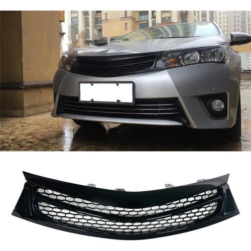 Auto Grille For Corolla Grill For Corolla 2014 2015 2016 Modified Front Bumper Mesh Cover Front Grill Grille For Trims