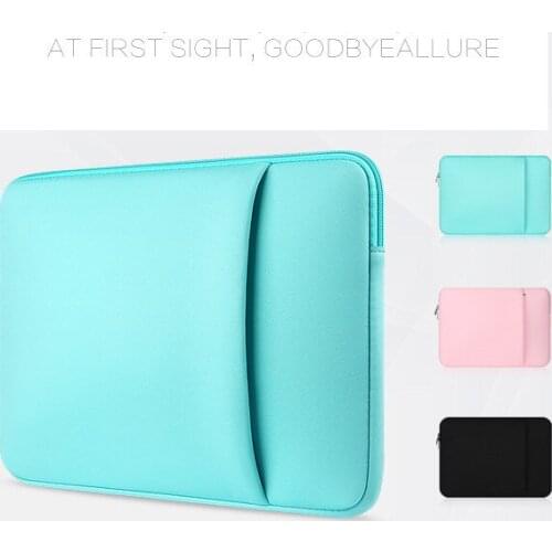 Soft Sleeve Laptop Bag Case For Macbook Air Pro Retina 11 13 15 Zipper Bags For Mac Book Carry Pouch Cover For Lenovo Notebook