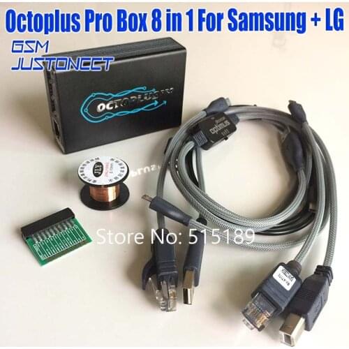New Version Original octoplus Pro box 8 in 1 set( 5 Cable + eMMC / JTAG Activated +copper wire ) for Samsung for LG activated