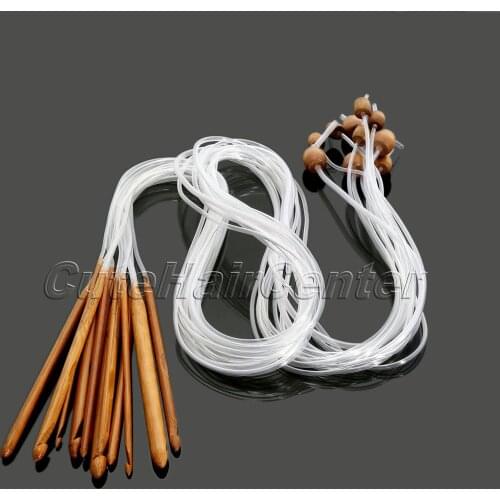 New 12pcs 12 sizes Afghan Tunisian Carbonized Bamboo Needle Crochet Hooks Professional Weaving Needle Knit Set