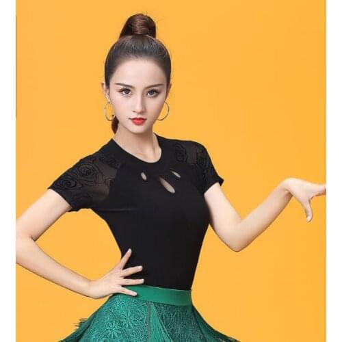 2019 new Sexy Dance Clothes top Women Latin Salsa Rumba Chacha Dance Performance Practice Costume YT0501