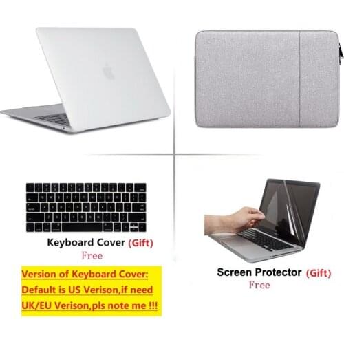 2020 New Laptop Hard Shell Case Bag Keyboard Cover Screen Protector For Macbook Pro Retina Touch Bar Air 11 12 13 15 16 lnch