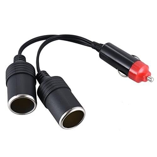 NUOLIANXIN 1 to 2 DC 12V/24V Car Cigarette Lighter Power Charger Port Splitter Adapter Extension Cord