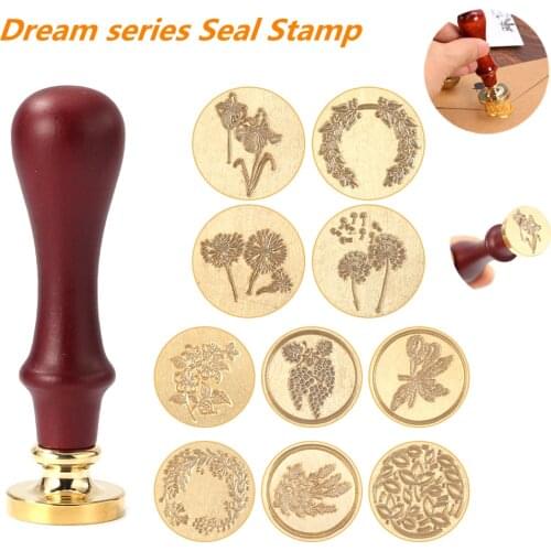 Retro Wax Seal Stamp Replace Copper Head Hobby Tools DIY Craft Kits Scrapbooking Wedding Decorative Metal Handle
