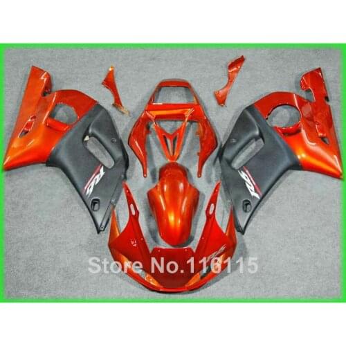 Full fairing kit for YAMAHA R6 1998 1999 2000 2001 2002 R6 matte black brown YZF R6 fairings set 98-01 02 #3286
