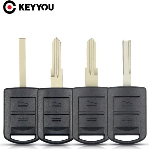 KEYYOU 10pcs For Vauxhall Opel Corsa C Combo Tigra Meriva Agila Auto 2 Buttons Uncut Remote Car Key Shell Fob Blank Case Cover