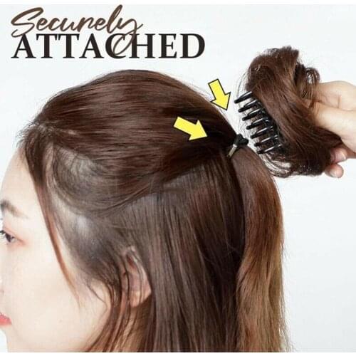 Messy Bun Scrunchy Chignon Donut Hair Bun Synthetic Hairpiece Claw Clip for Women Fluffy Hair Coil Chignon Hair Extension Bun
