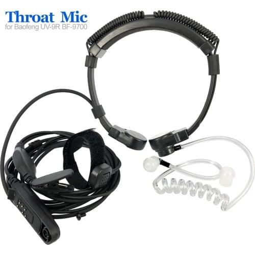 Radio Baofeng UV-9R Plus BF-9700 BF-A58 Telescopic Throat Vibration Mic Earpiece Headset for UV-XR UV9R GT-3WP Walkie Talkie