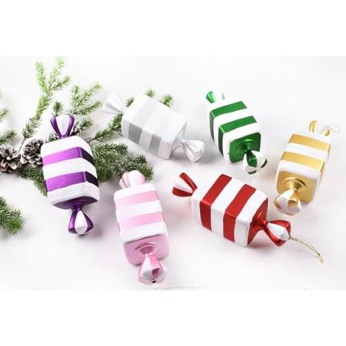 Christmas decorations scene layout gift ornaments pendant ornaments DIY props supplies 20CM painted candy