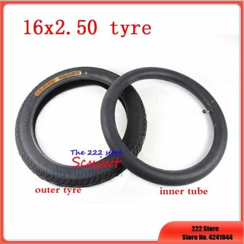 16x2.50 tire inner tube fit Electric Bikes Kids Bikes, Small BMX and Scooters 16 inches 16x2.5 outer tyre inner tyre
