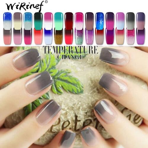 WiRinef 1pcs Temperature Nail Gel Polish Chameleon Thermo Varnish Semi Permanent Color Changing UV Lacquer