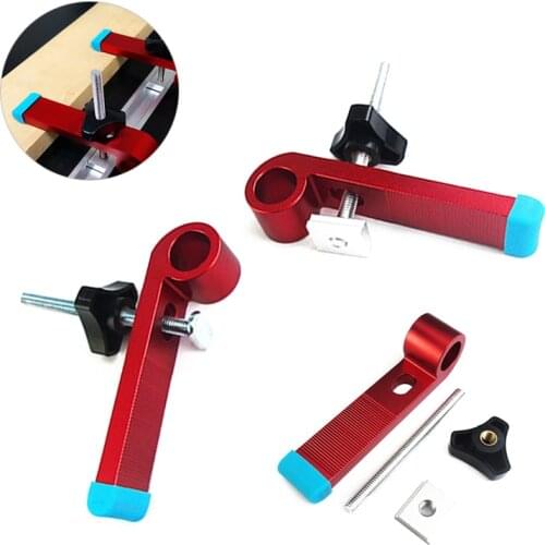 Universal Track Clamping Blocks Woodworking Hold Down T-slot T-track Clamp Set Chute Blocks Screw Woodworking Clamps