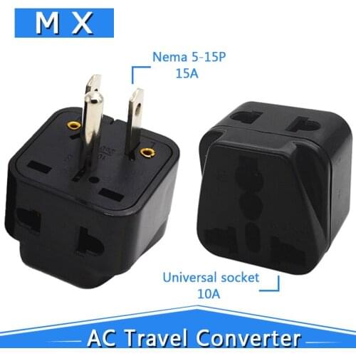 US 3pin Universal Travel Plug Adapter / AU / UK / US / EU US Plug Power Adapter Plug Converter