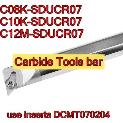 C08K-SDUCR07 C10K-SDUCR07 C12M-SDUCR07 use inserts DCMT070204 Solid carbide Tools bar Free shipping