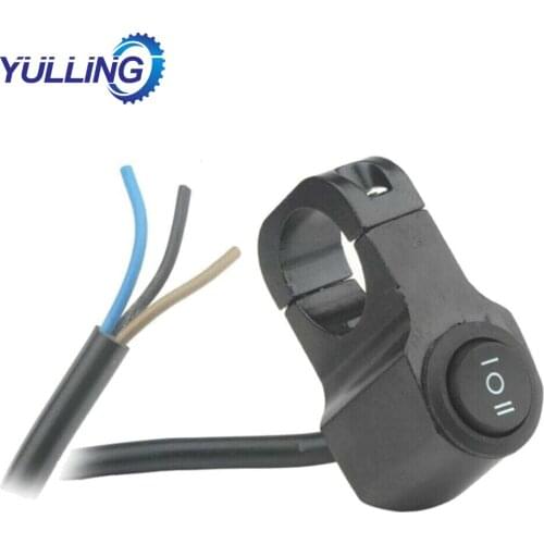 YULLING 7/8'' 22mm Motorcycle Handlebar Grip Headlight Fog Brake Light On/off Switch For 12V motorcycles ATVs electric bicycles