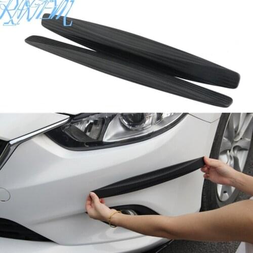 2pcs/set Car Front&Rear Bumper Protector Protector Sticker For Fiat 500 grande punto panda Bravo Automobile Accessories