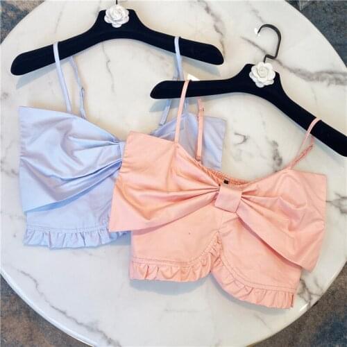 Womens Tank Top 2020 Summer New Outside / Inside Beautiful Three-dimensional Bow Lace Small Camisole Tank Top Female Sexy Tops