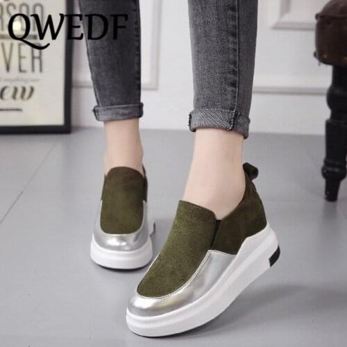 Womens casual shoes color matching lazy one pedal version of the wedge Casual platform shoes Womens sneakers Schoenen K6-45