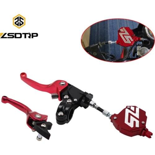 ZSDTRP Motorcycle CNC Aluminum Stunt Clutch Lever Easy Pull Cable System Lite Clutch Kit with Clutch Lever