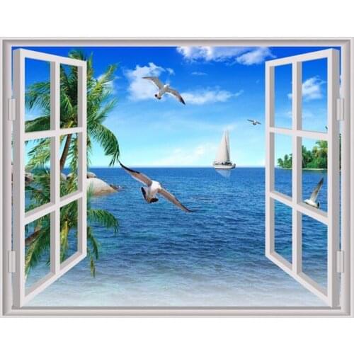 2018 sale diamond painting for full round diamond embroidery scenery out of the window and diamond mosaic for Christmas gift