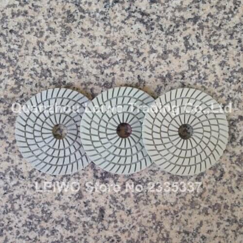 3 Step Polishing Pad 4 inch (100 mm) Marble Granite Polishing Pads Diamond Tools Nylon Cloth Abrasive Disc Wheel Set of 3