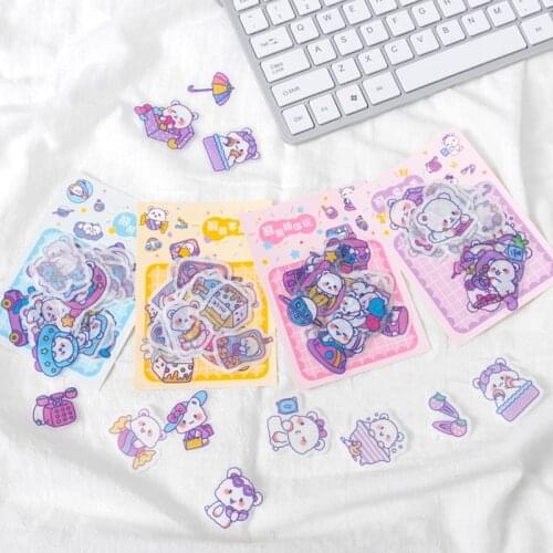 40 Pcs Lovely Bear Series Cute Animals Kawaii Planner Scrapbooking Stationery Stickers