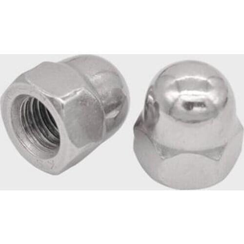 50pcs M3 M4 M5 High Cap Nut 304 Stainless Steel High Cap Nuts Round Cap Nut DIN1587