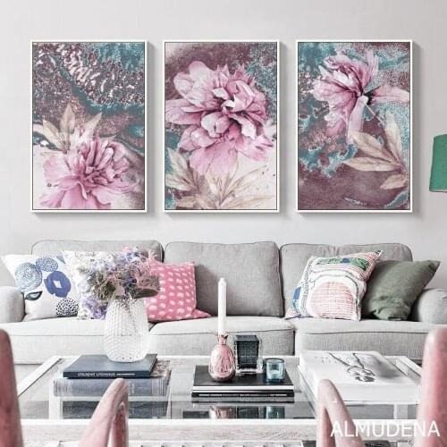 Abstract Painting Flower Poster Nordic Decoration Posters And Prints Home Wall Art Flowers Decorative Pictures Unframed