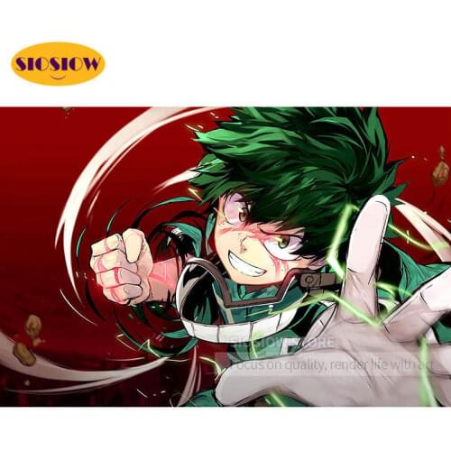 Deku 5d Diamond Mosaic Embroidery Cross Stitch Kit My Hero Academia Figure Poster 3d Daimond Painting Midoriya Izuku Full Square