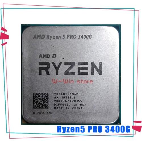 AMD Ryzen 5 PRO 3400G R5 PRO 3400G 3.7 GHz Quad-Core Eight-Thread 65W CPU Processor YD340BC5M4MFH Socket AM4