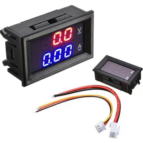 Mini Digital Voltmeter Ammeter DC 100V 10A LED Dual Digital Volt Ampere Meter Gauge Amperemeter Voltage Indicator Tester
