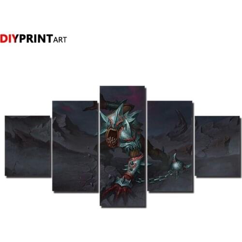 DOTA2 Lifestealer Aix 5 Panels Wall Art Paintings Livingroom Home Decoration A1446