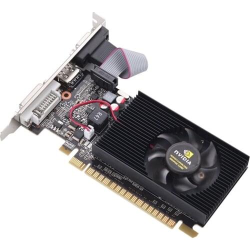GT210 DDR2 1G Dual-screen Office High Definition Graphics Half-height Knife Card Discrete Graphics for Large and Small Chassis