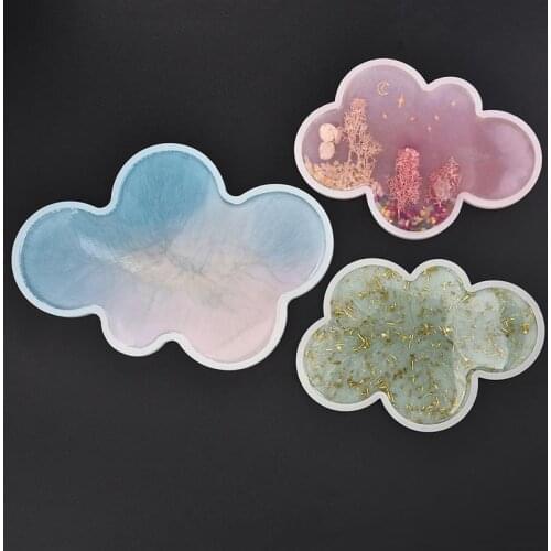 Cloud Shape Coaster Silicone Molds Resin Jewelry Making DIY UV Epoxy Pressed Flower Resin Casting Molds