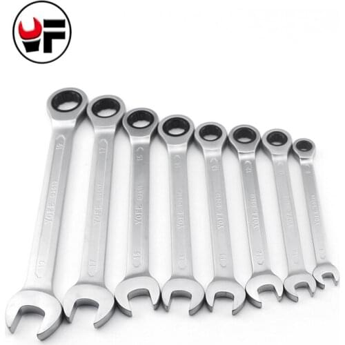 YOFE 8,10,12,13,14,15,17,19mm Ratchet Handle Wrench Quick Metric Universal Spanner CR-V Combination Wrench Set Auto Repair Tools