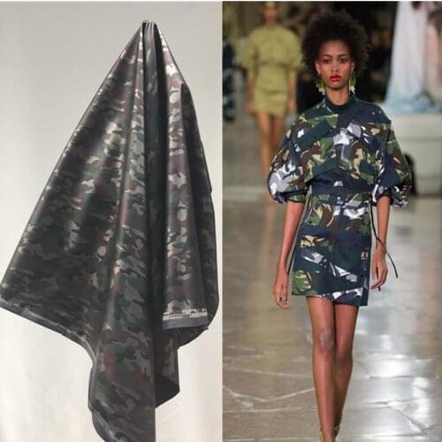 Camouflage Green pu lether fabric Elastic force magic color laser TPU clothing Waterproof PVC sofa coat diy textiles fabric,D165